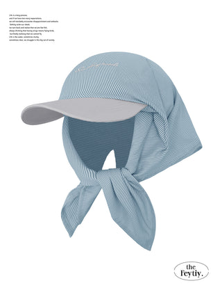 striped baseball cap