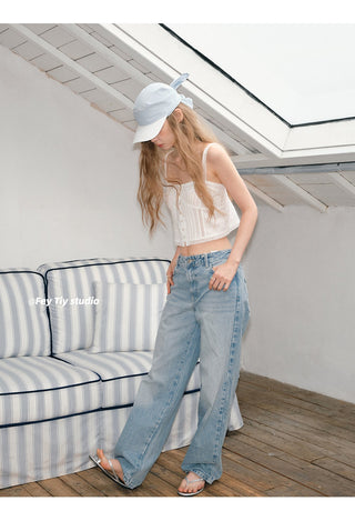 striped baseball cap