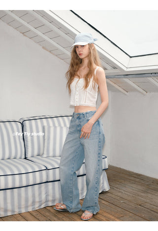 striped baseball cap