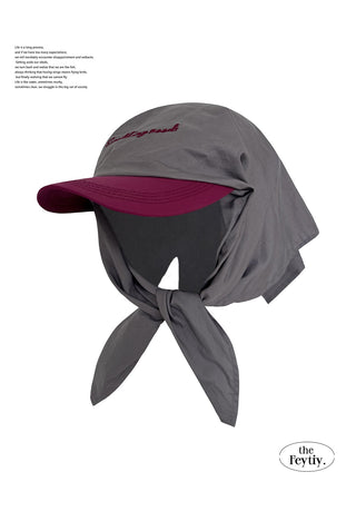 striped baseball cap