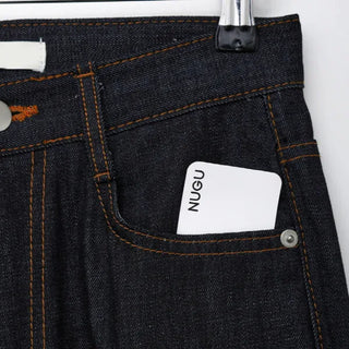 Rolled-up denim pants
