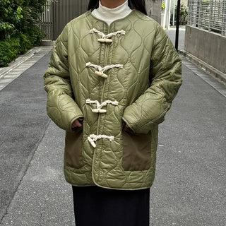 Quilted duffel down coat