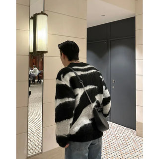 (Unisex) Oversized Zebra Knit