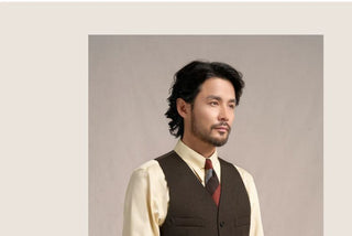 [CULTUM] 1930s Wool Blend Twill 4-Pocket Vest