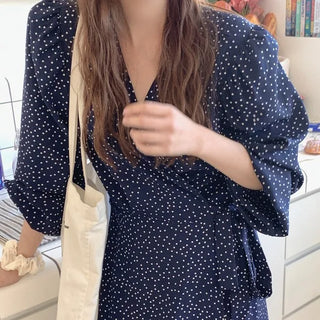Polka Dot Wrap Dress