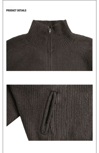 MASONPRINCE High-Neck Knit Cardigan