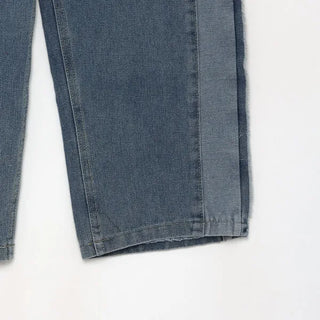Side fringe denim pants