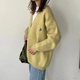 P Lettering Cardigan