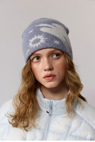 [Monterest] Jacquard Pattern Brushed Knit Beanie