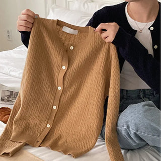 Pretzel print cardigan
