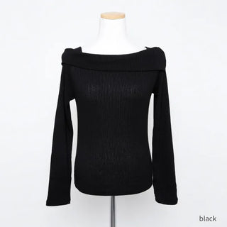 Asymmetrical Color Ribbed Pullover