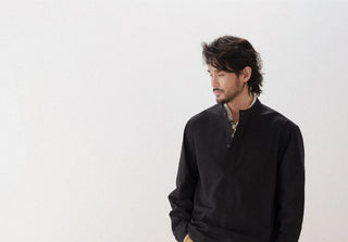 [CULTUM] Cotton Stand Collar Shirt/Shorts