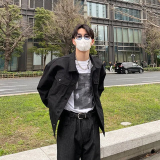 Black denim jacket
