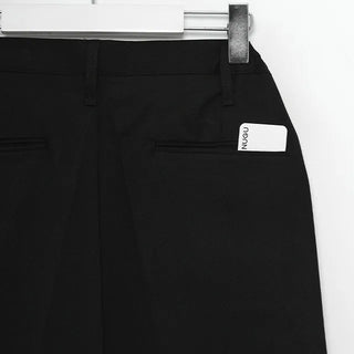 high waist pintuck wide slacks