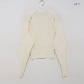 Cable cardigan & sleeveless knit set