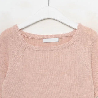 U-neck short-sleeved knit