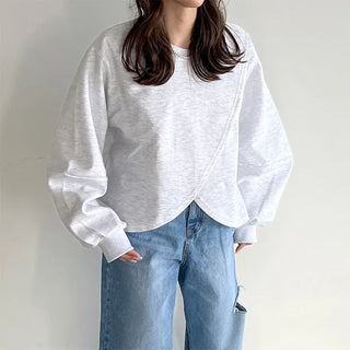 Slit sweatshirt