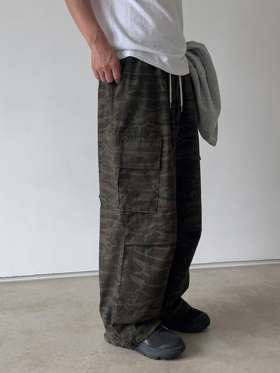 Filly Camo Cargo Elastic Pants