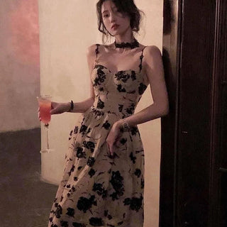 Floral Strap Midi Dress