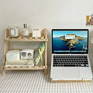 Wooden Desktop Storage Rack