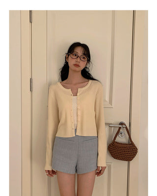 Korean V-neck long-sleeved sweater