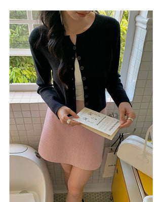 Korean V-neck long-sleeved sweater