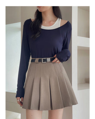 Contrast Color Fake Two-piece Vest