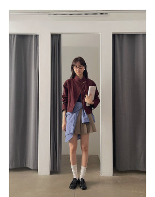 Contrast Color Fake Two-piece Vest