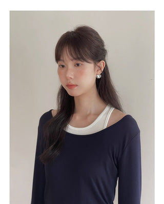 Contrast Color Fake Two-piece Vest