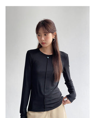 Solid Color Long Sleeve T-shirt