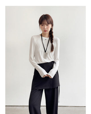 Solid Color Long Sleeve T-shirt