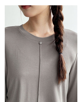 Solid Color Long Sleeve T-shirt