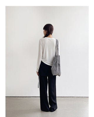 Solid Color Long Sleeve T-shirt