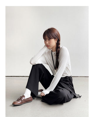 Solid Color Long Sleeve T-shirt