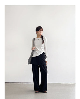 Solid Color Long Sleeve T-shirt