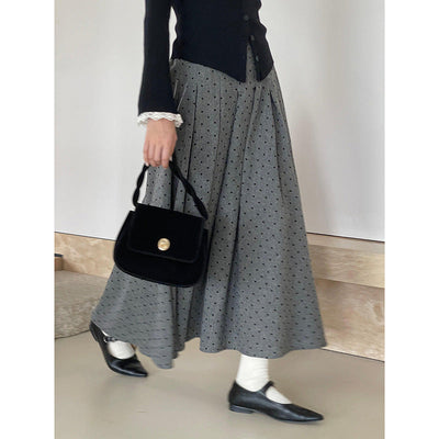 Floral pattern pleated skirt