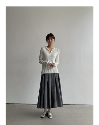 Floral pattern pleated skirt