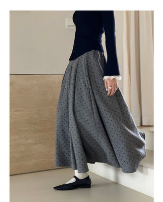 Floral pattern pleated skirt