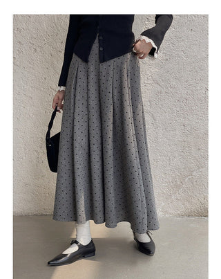 Floral pattern pleated skirt