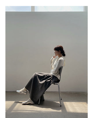 Floral pattern pleated skirt