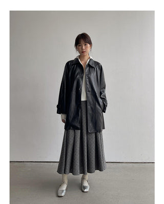 Floral pattern pleated skirt