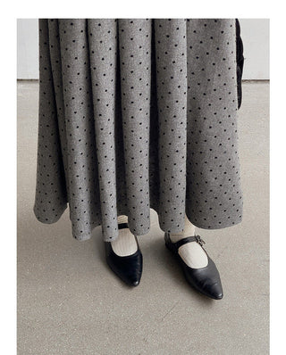 Floral pattern pleated skirt