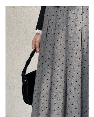 Floral pattern pleated skirt