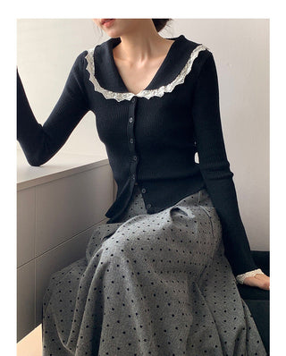 Floral pattern pleated skirt