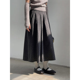 Floral pattern pleated skirt