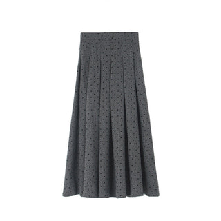 Floral pattern pleated skirt
