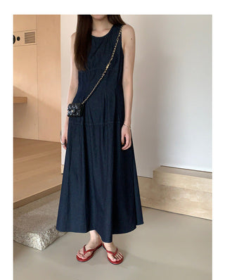 Retro Lace-up Midi Dress