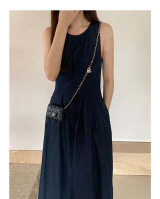 Retro Lace-up Midi Dress