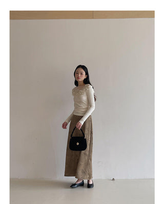 Retro Lace Flower Stitching Knitted top