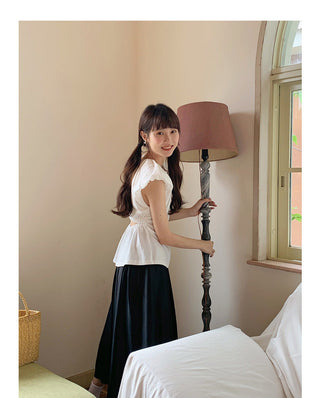 Waist slimming backless top